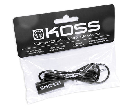 Koss Stereo Volume Control Extension Cord for Headphones